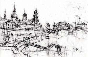 Dresden von der Carolabrücke 2022
Format 9,5 x 14 cm
Auflage 4
