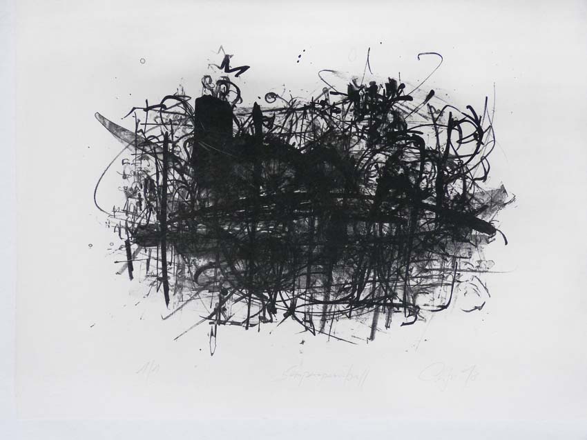 Semperopernball.
Steindruck (Tusche).
32 x 43 cm. 2018