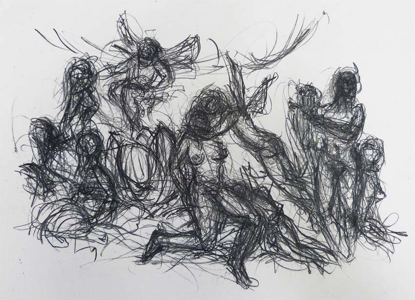 Seerose/Stille Wasser.
Steindruck (Kreide).
32 x 43 cm. 2018
