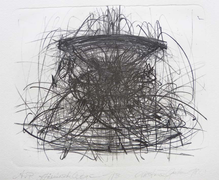 Stürmische Wogen.
Steindruck (Kreide).
27 x 33 cm. 2018
Auflage: 3