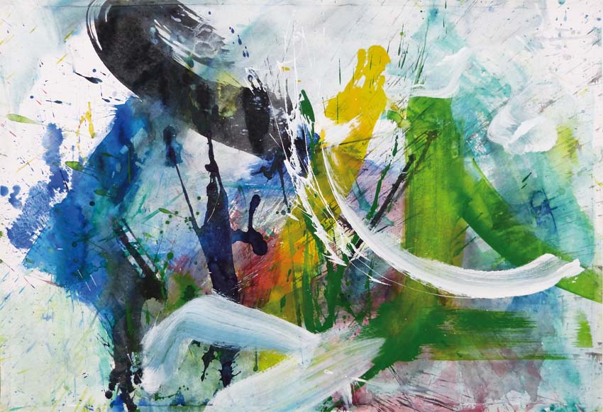 Lebensart I.
Aquarell/Tusche.
70 x 100 cm. 2016