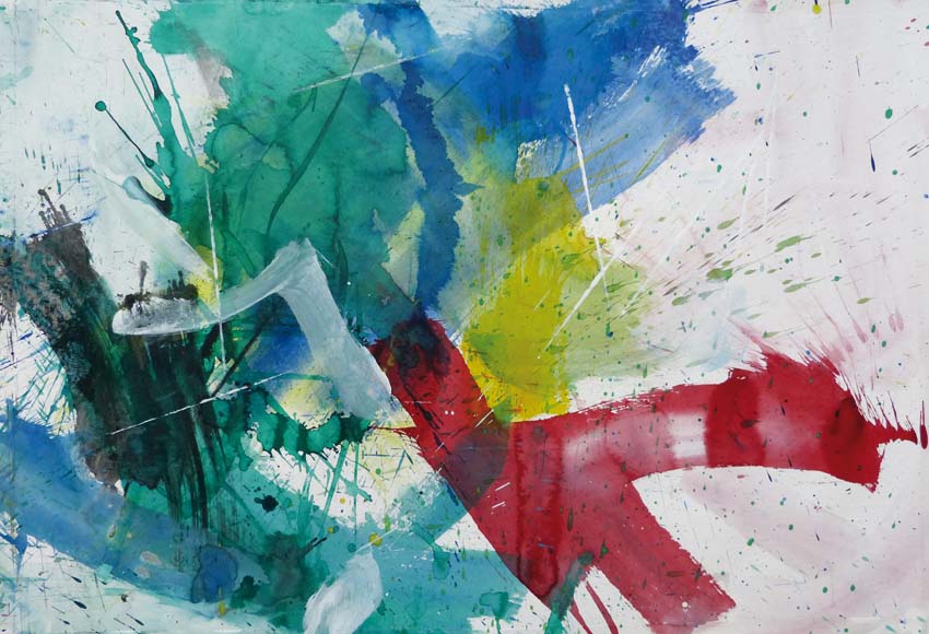 Lebensart III.
Aquarell/Tusche.
70 x 100 cm. 2016