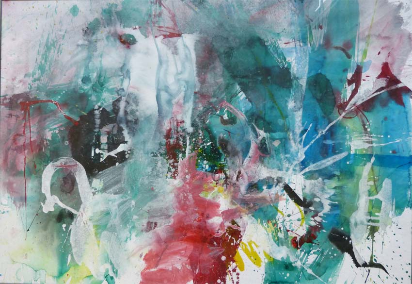 Lebensart IV.
Aquarell/Tusche.
70 x 100 cm. 2016