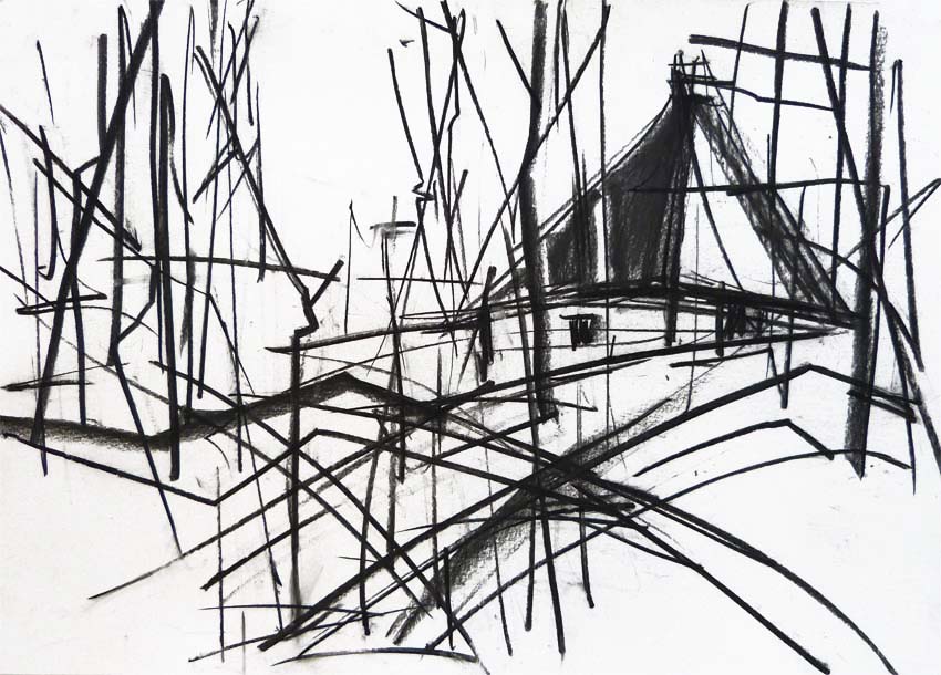 Wachwitzer Höhenpark I.
Kohle.
DIN A2. 2018